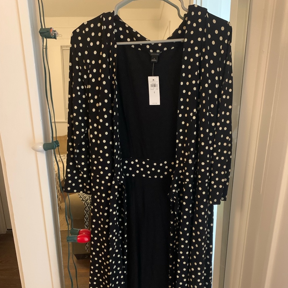Ann Taylor NWT Polka Dot Wrap Dress